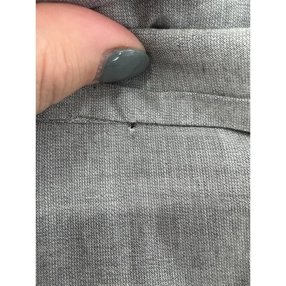 Ermenegildo Zegna Dress Shirt Mens Size 44 Long Sleeve Cotton‎ Gray Button Down